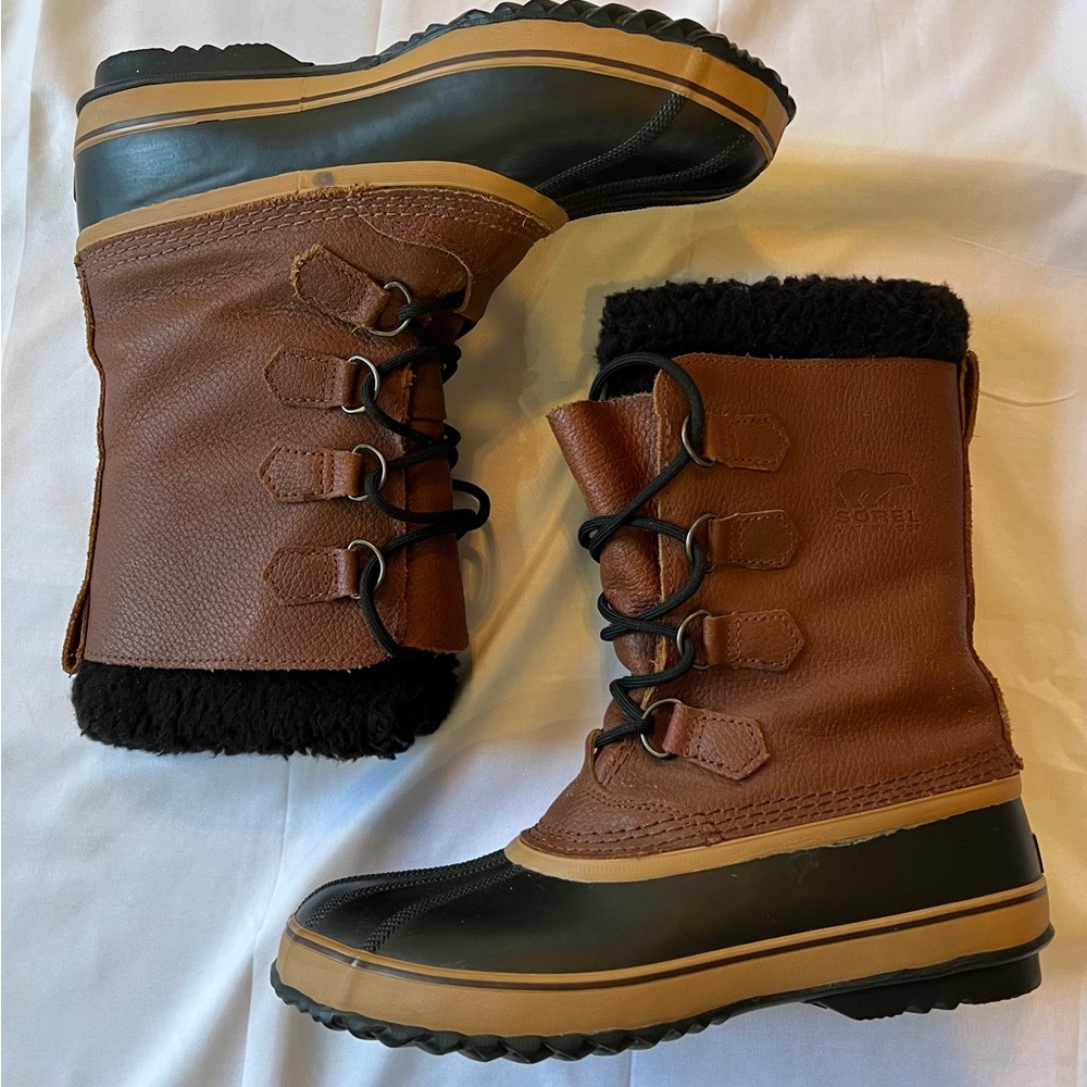 Sorel Brown and Black Winter Boots